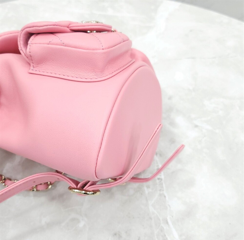 [럭스유] 샤넬 듀마 투포켓 백팩 스몰 핑크 신형내장칩 AS3787