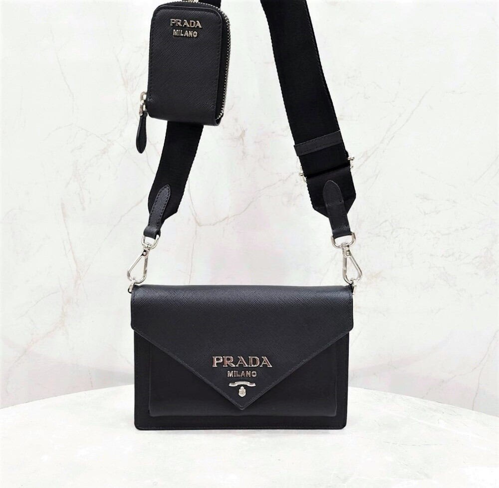 [럭스유] 프라다 사피아노 엔벨로프 크로스백