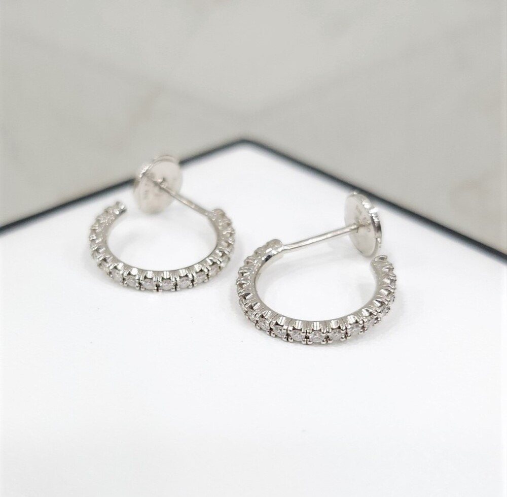 [럭스유] (새상품) 까르띠에 에뗑셀 화이트골드 다이아 귀걸이