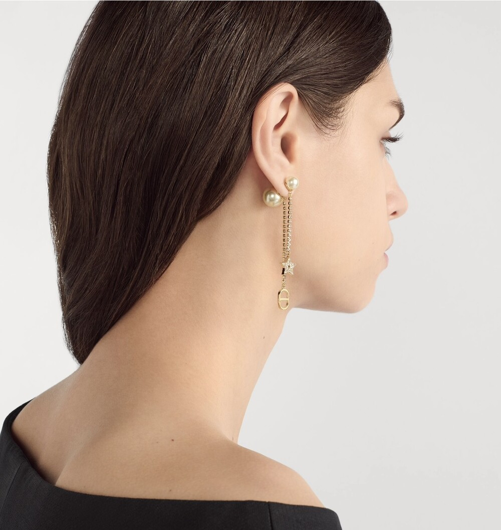 [럭스유] (새상품) 디올 트라이벌 크리스탈 스타 진주 귀걸이 E1270TRICY