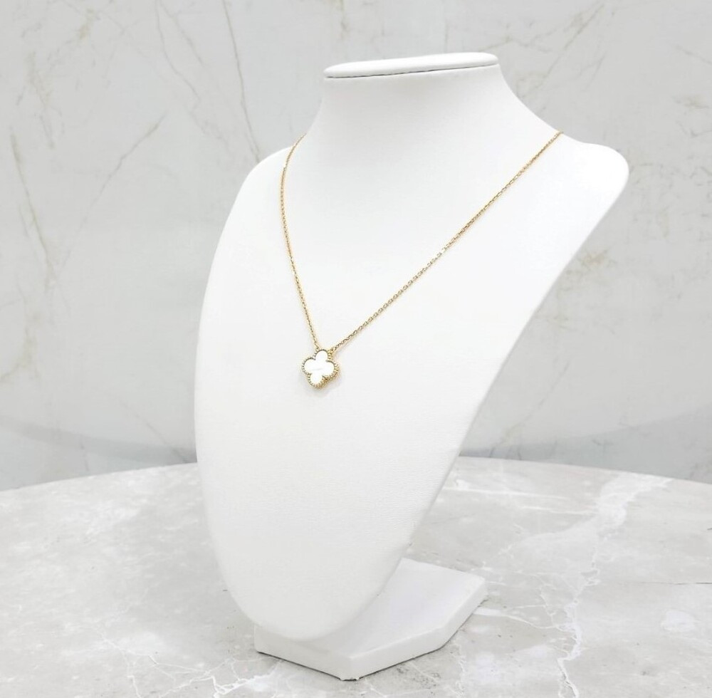 [럭스유] 반클리프앤아펠 빈티지 알함브라 네크리스 18K 옐로우골드 마더오브펄