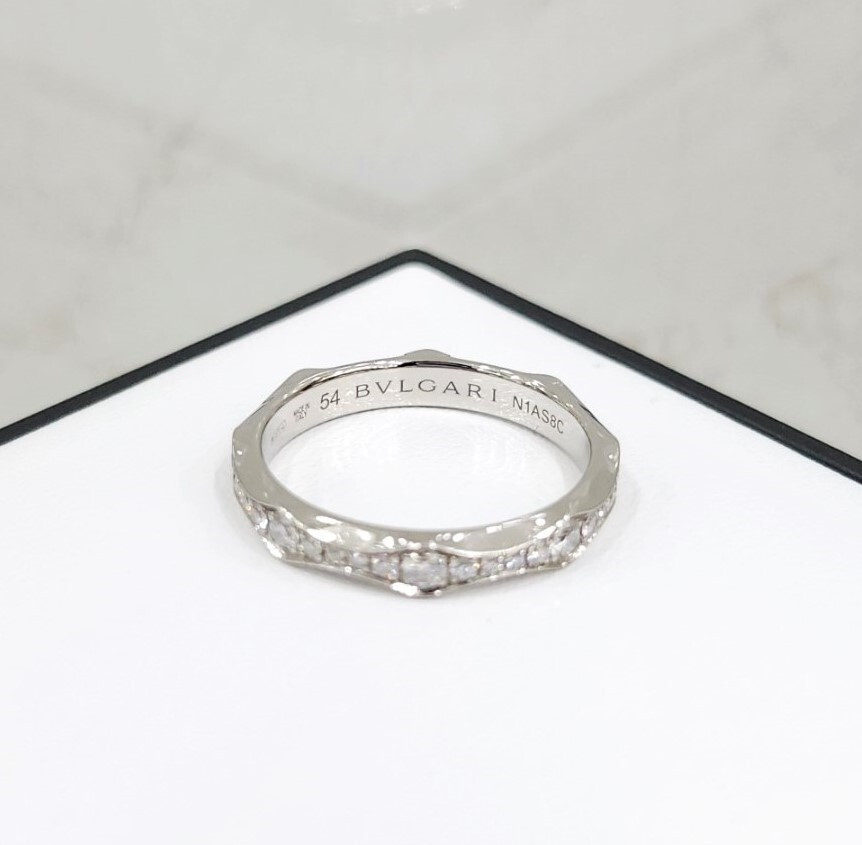 [럭스유] 불가리 다이아 풀파베 인피니토 웨딩밴드 링 54호