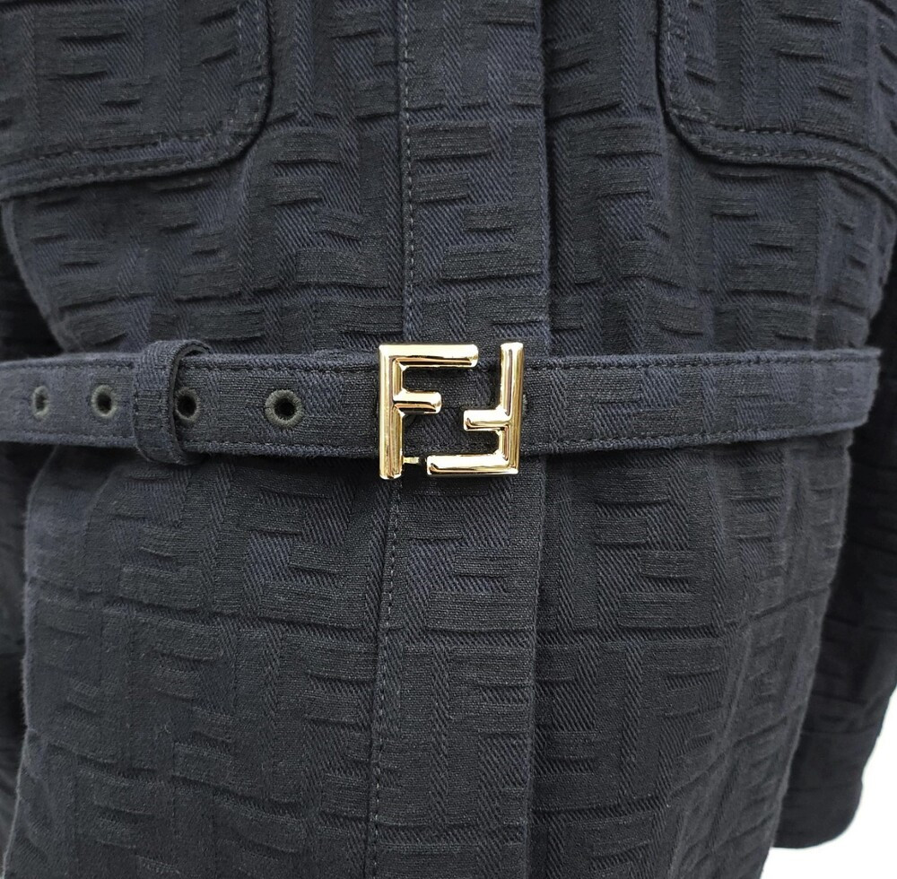 [럭스유] 40 / 펜디 FF 벨티드 셔츠 데님 자켓 FLF677