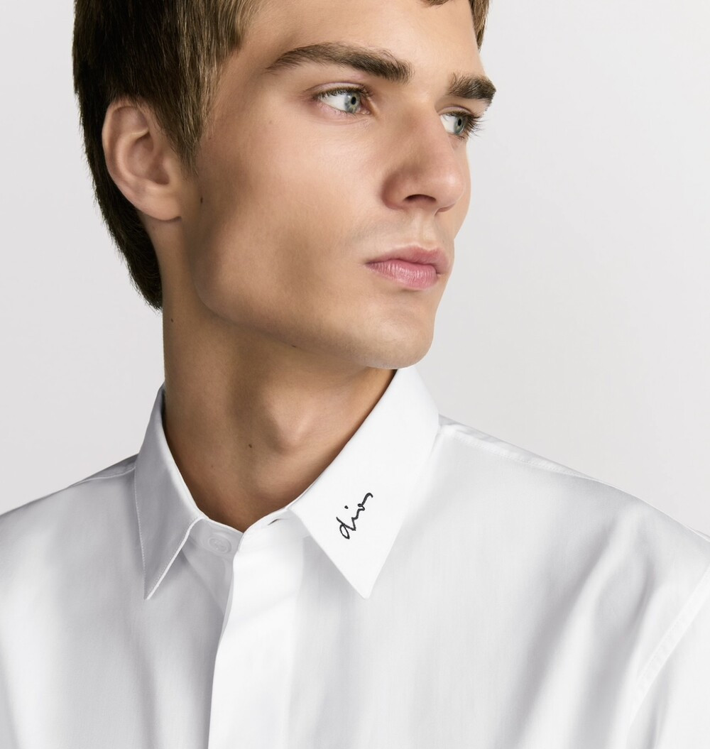 [럭스유] (새상품) 42 / 디올 화이트 코튼 포플린 자수 셔츠 463C541W6680_C089