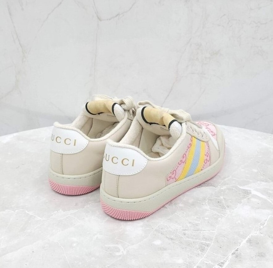 [럭스유] (새상품) 35.5 / 구찌 GG 스크리너 삼선 스니커즈