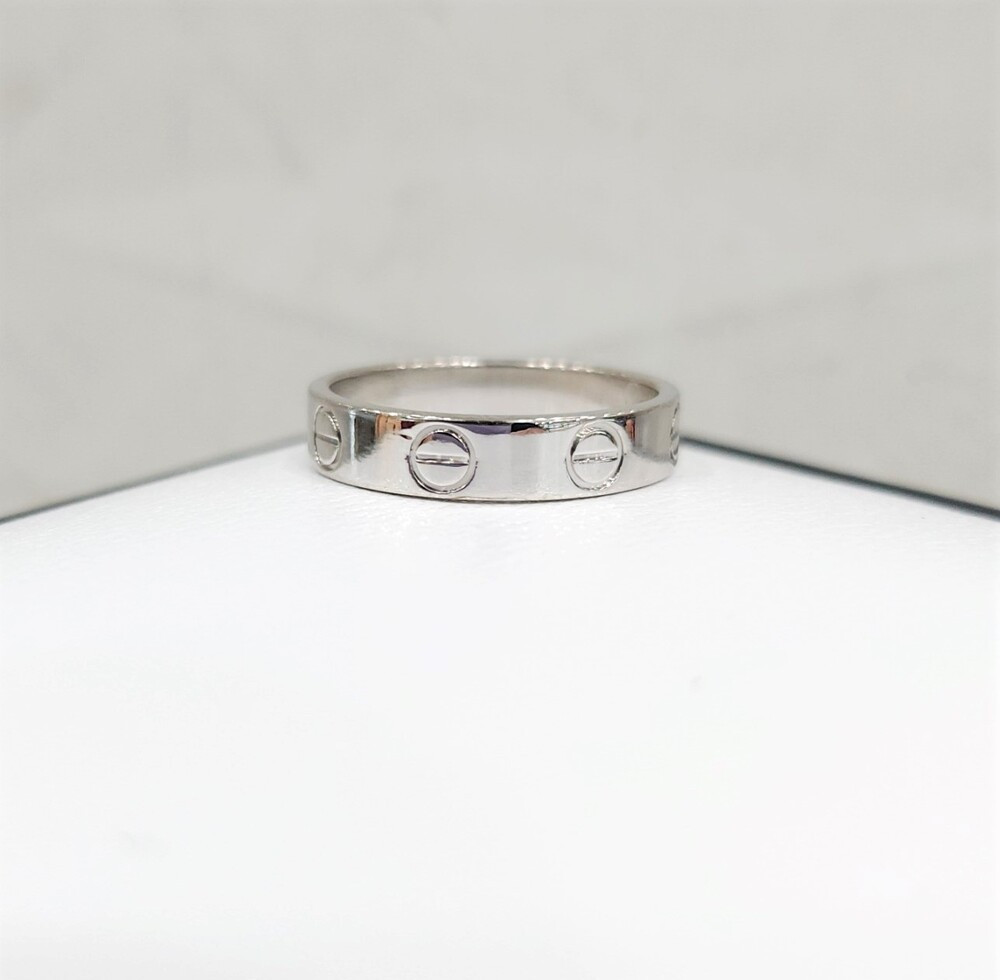 [럭스유] 까르띠에 화이트골드 러브 웨딩밴드 링 47호