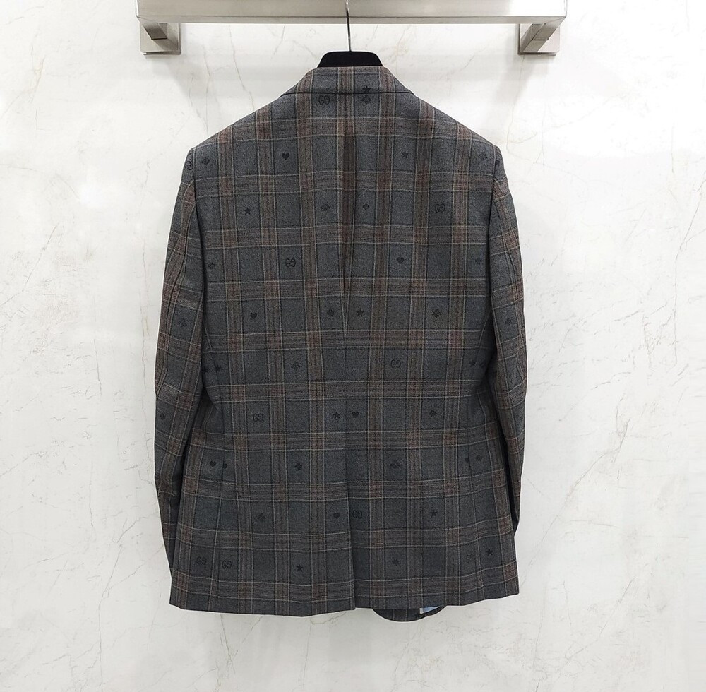 [럭스유] (새상품) 50 / 구찌 GG 체크 로고 수트 셋업