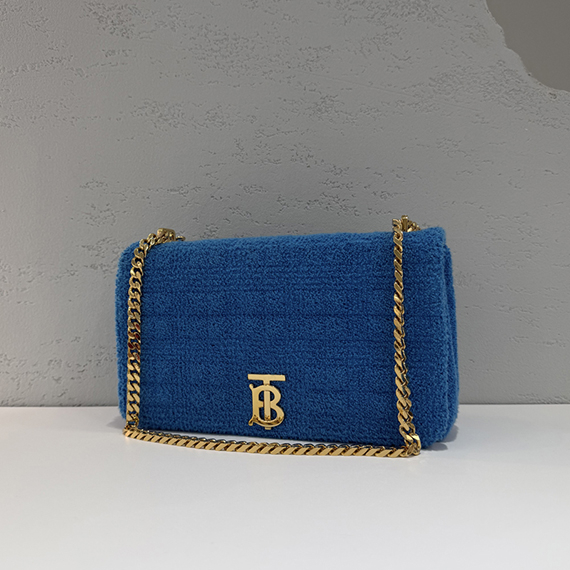 버버리 롤라백 체인 라지 숄더백 블루 80330491