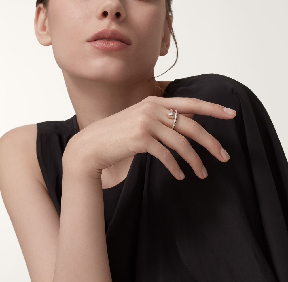 [럭스유] 까르띠에 다이아 저스트앵끌루 링 18K 화이트골드 56호