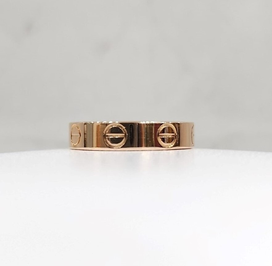 [럭스유] 까르띠에 러브밴드 링 18K 핑크골드 46호