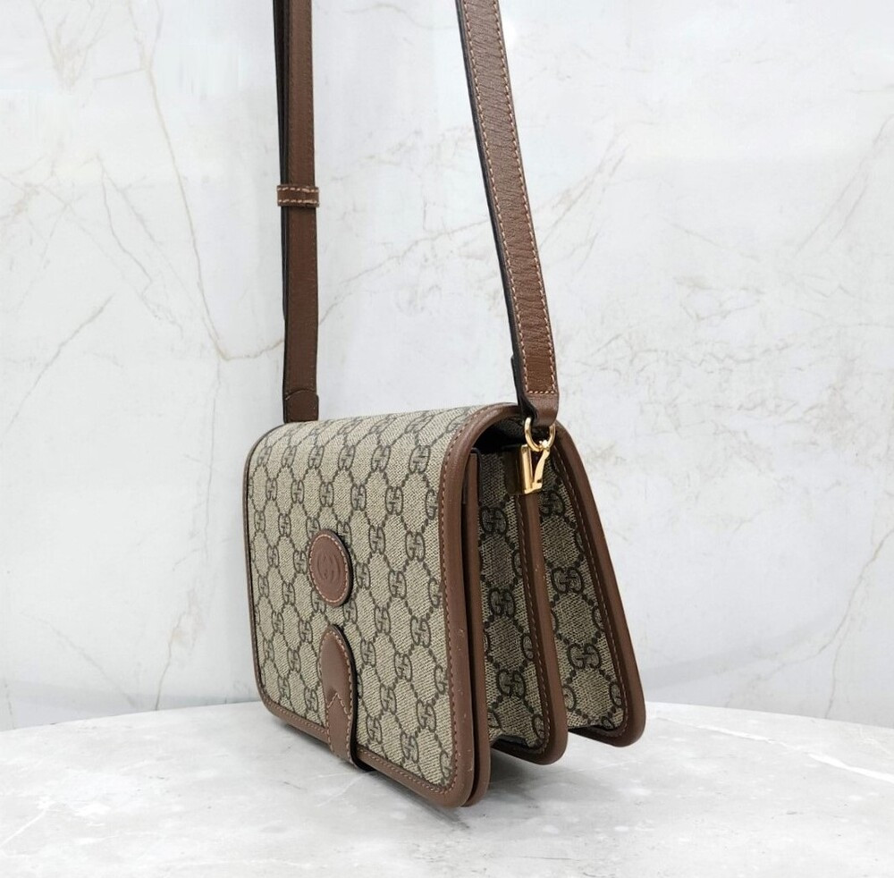 [럭스유] 구찌 GG 수프림 캔버스 인터로킹 숄더백 671620