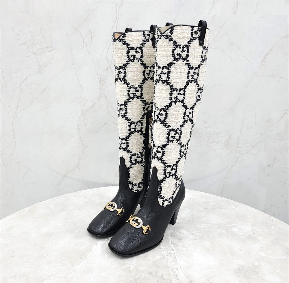 [럭스유] (새상품) 35 / 구찌 GG 주미 트위드 롱 부츠
