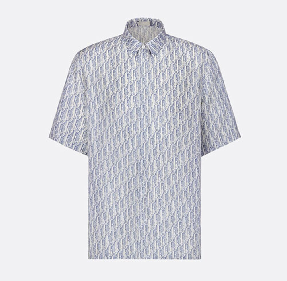 [럭스유] 42 / 디올 오블리크 실크 셔츠 블루 193C545A5872