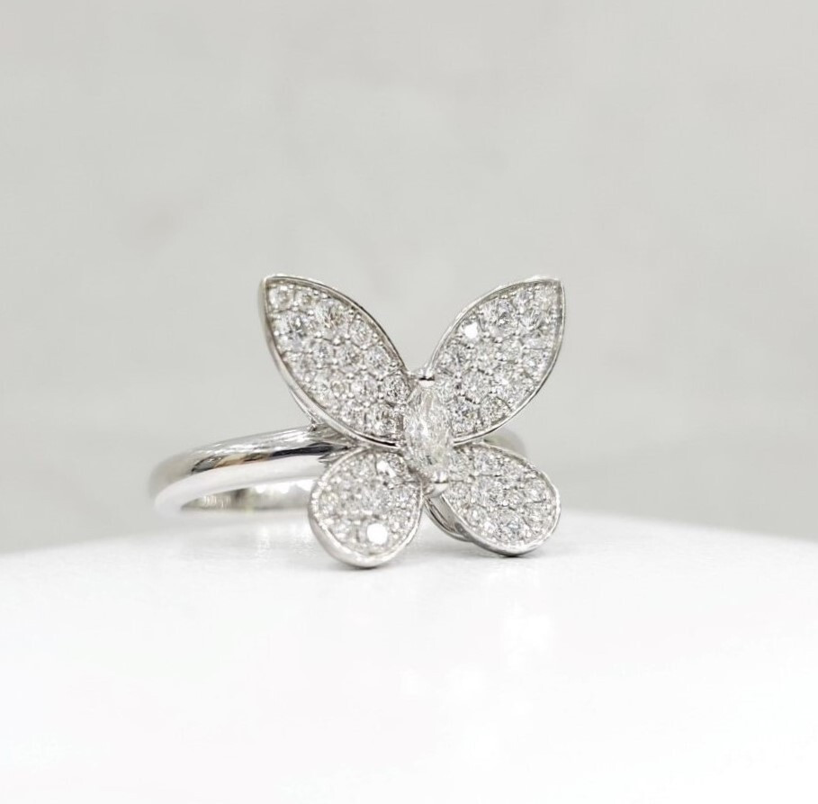 [럭스유] (새상품) 그라프 다이아 파베 버터플라이 미니 링 국내11.5호