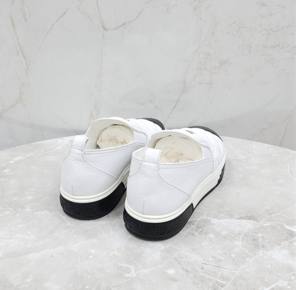 [럭스유] (새상품) 36.5 / 샤넬 CC로고 퀄팅 플랫폼 슬립온 G39180