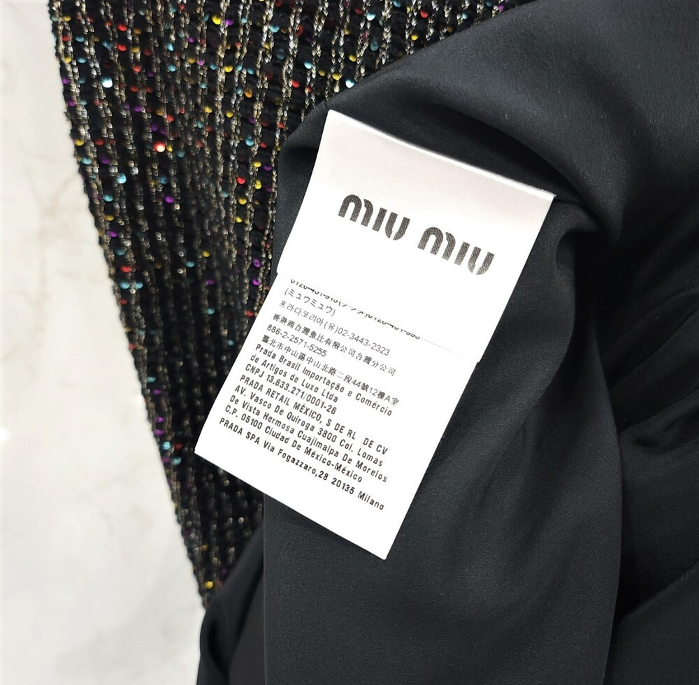 [럭스유] (새상품) 40 / 미우미우 트위드 원피스