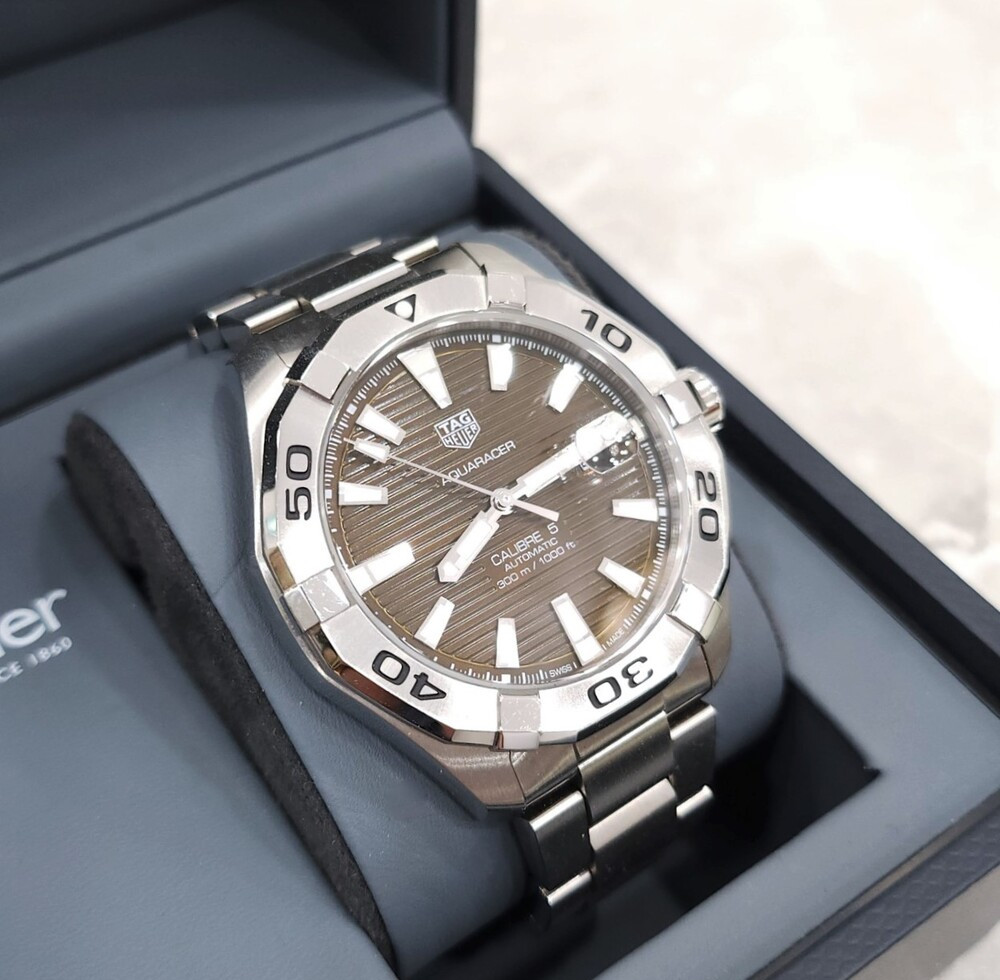 [럭스유] 태그호이어 아쿠아레이서 메탈 시계 브라운판