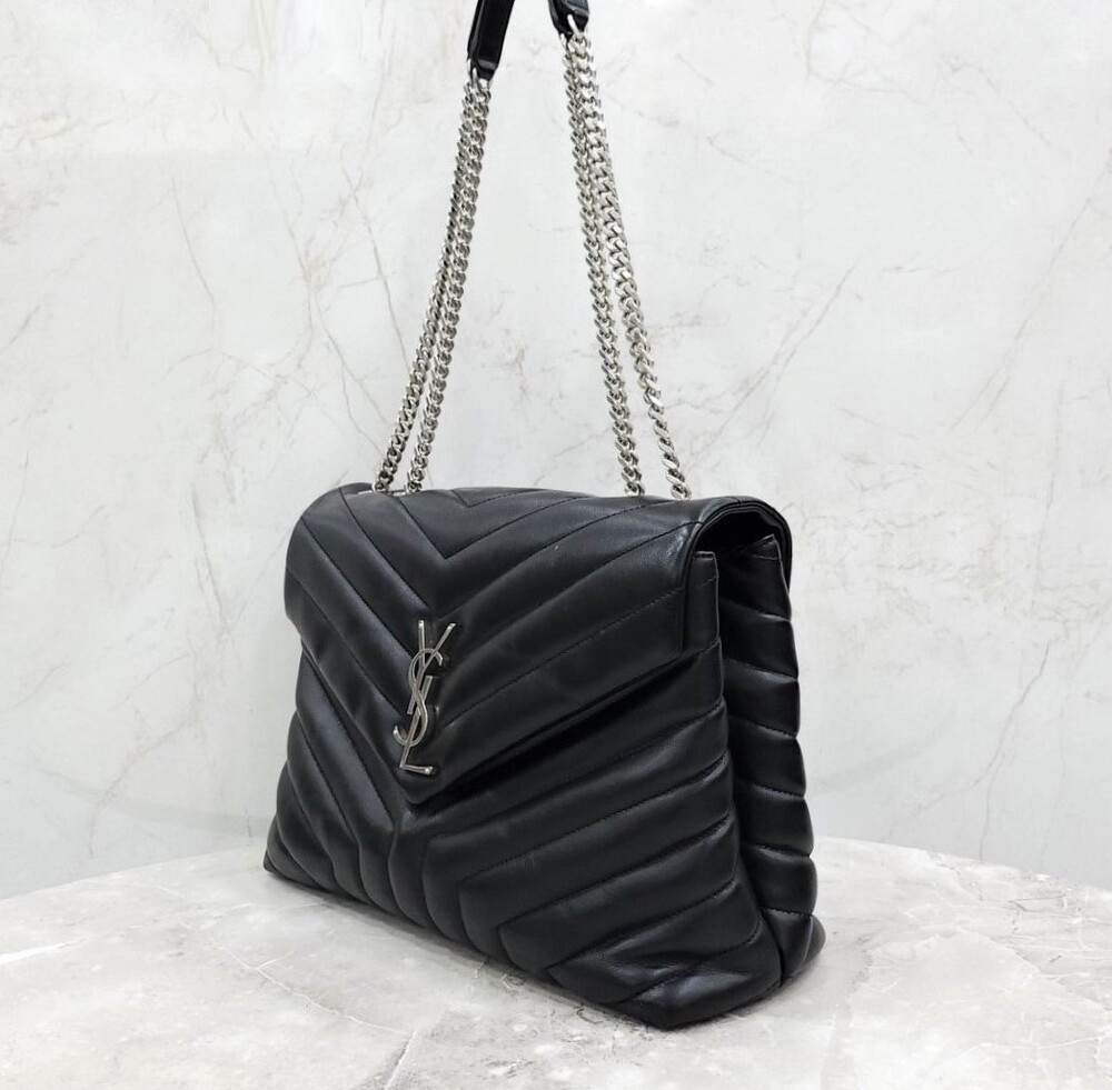 [럭스유] 생로랑 루루 퀄팅 미디움 레더 숄더백 574946