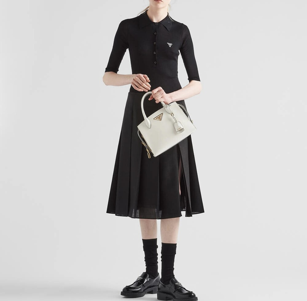 [럭스유] (새상품) 프라다 크리스틴 사피아노 탑핸들 백 1BA372