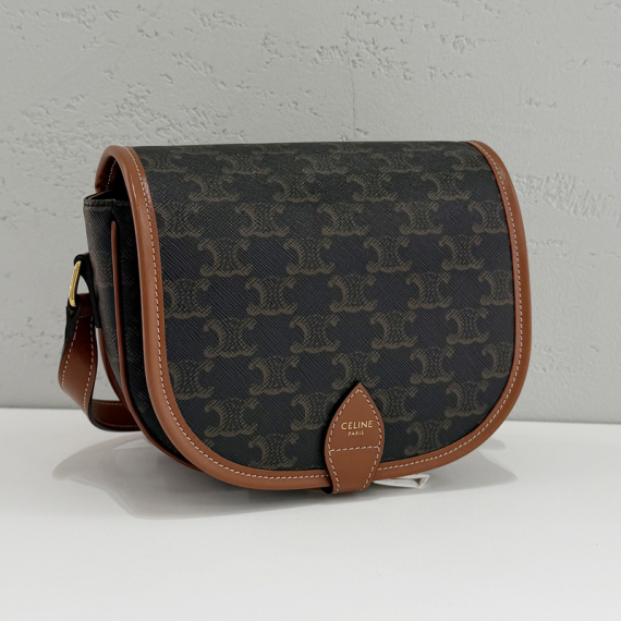 셀린느 트리옹프 폴코백 탄 미디움 숄더백 191502