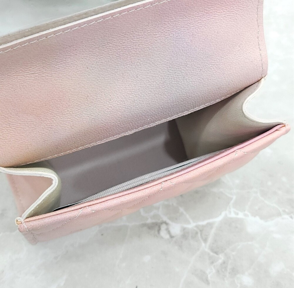 [럭스유] (새상품) 샤넬 탑핸들 체인 미니백 그라데이션 핑크 램스킨