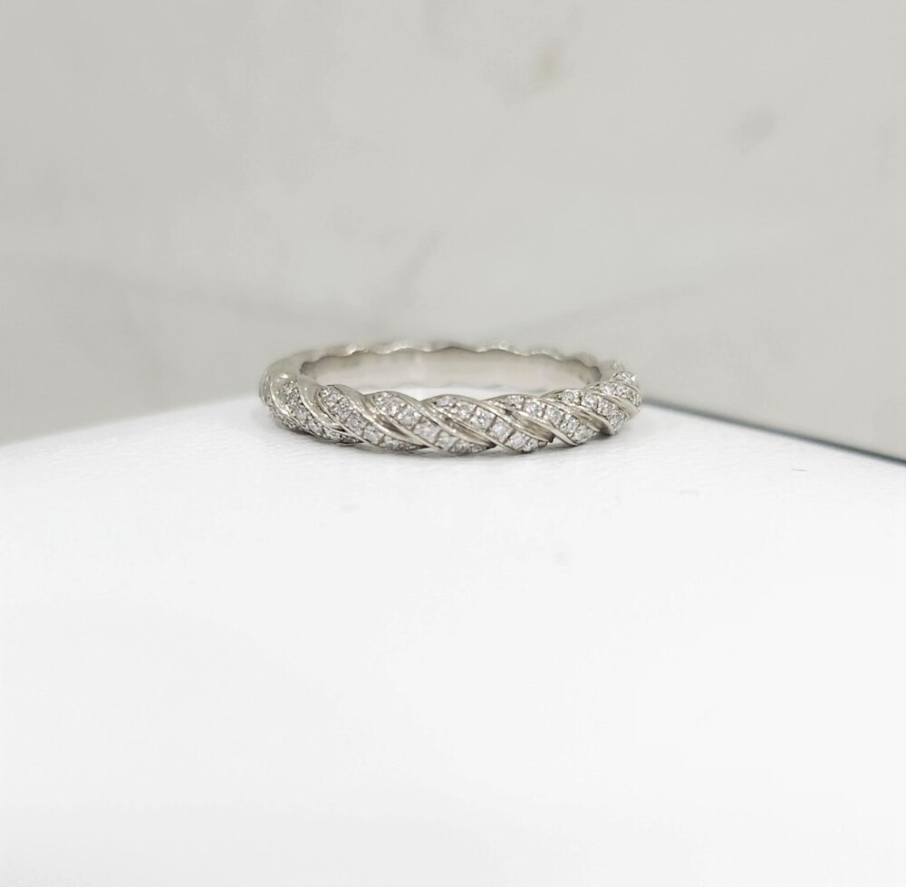 [럭스유] 프레드 다이아 포스텐 플래티넘 웨딩링 48호 4B0706