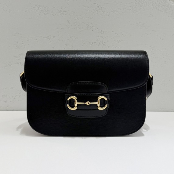 구찌 홀스빗 1955 미디엄 숄더백 블랙 602204