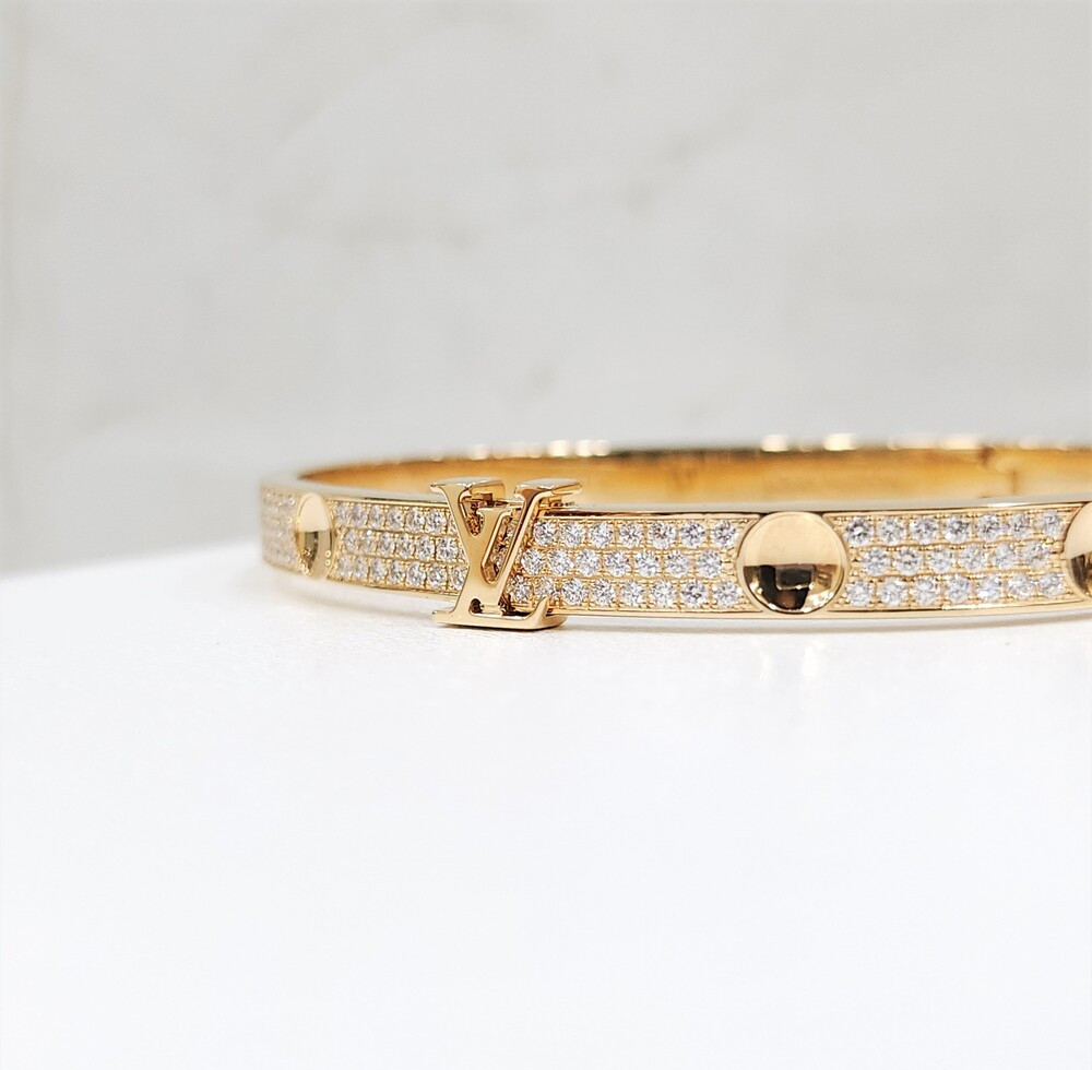 [럭스유] (새상품) 루이비통 LV 다이아 풀파베 앙프렝뜨 뱅글 팔찌 16호 Q95784