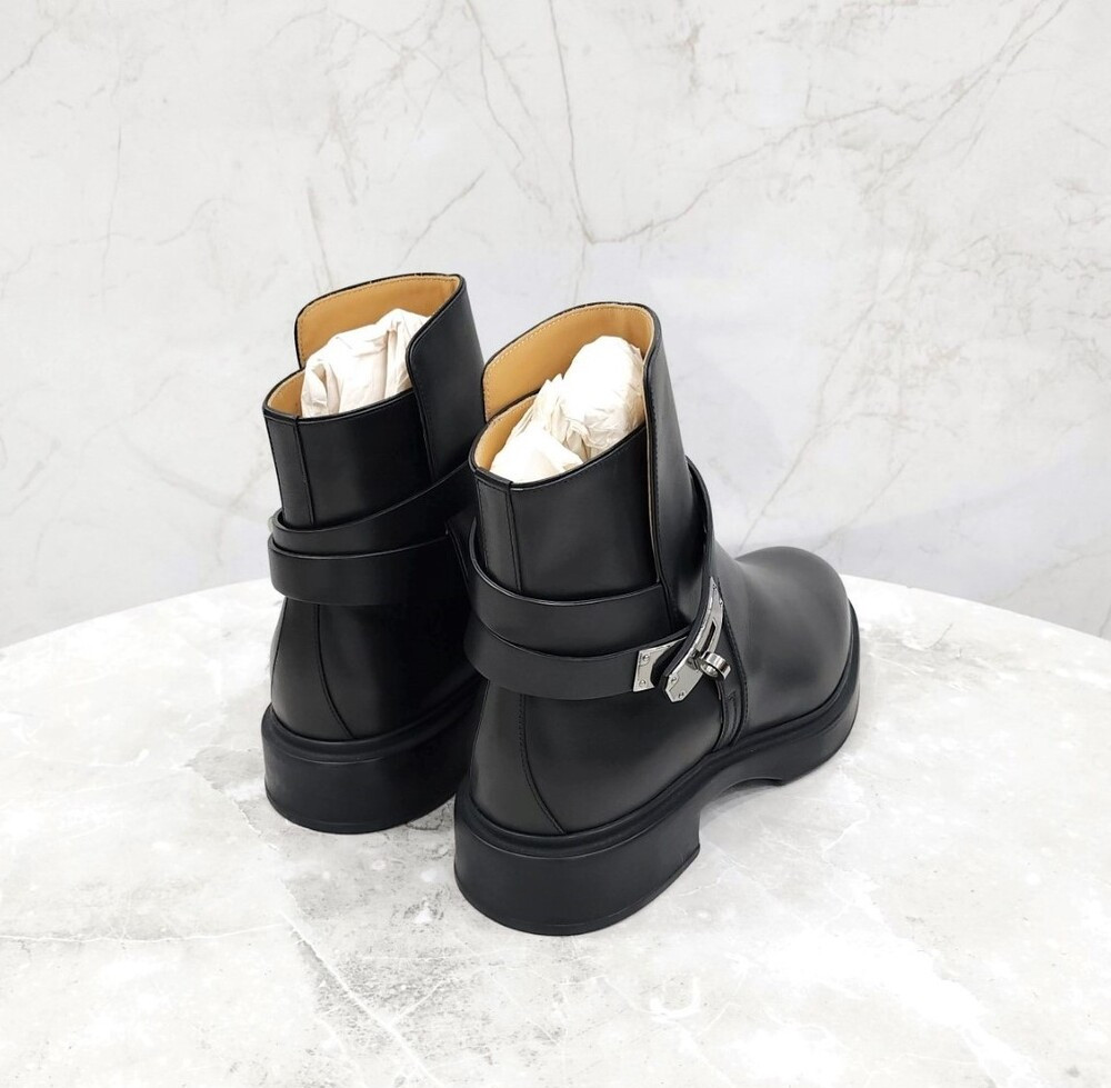 [럭스유] (새상품) 40 / 에르메스 남성 켈리 베오 레더 앵클 부츠