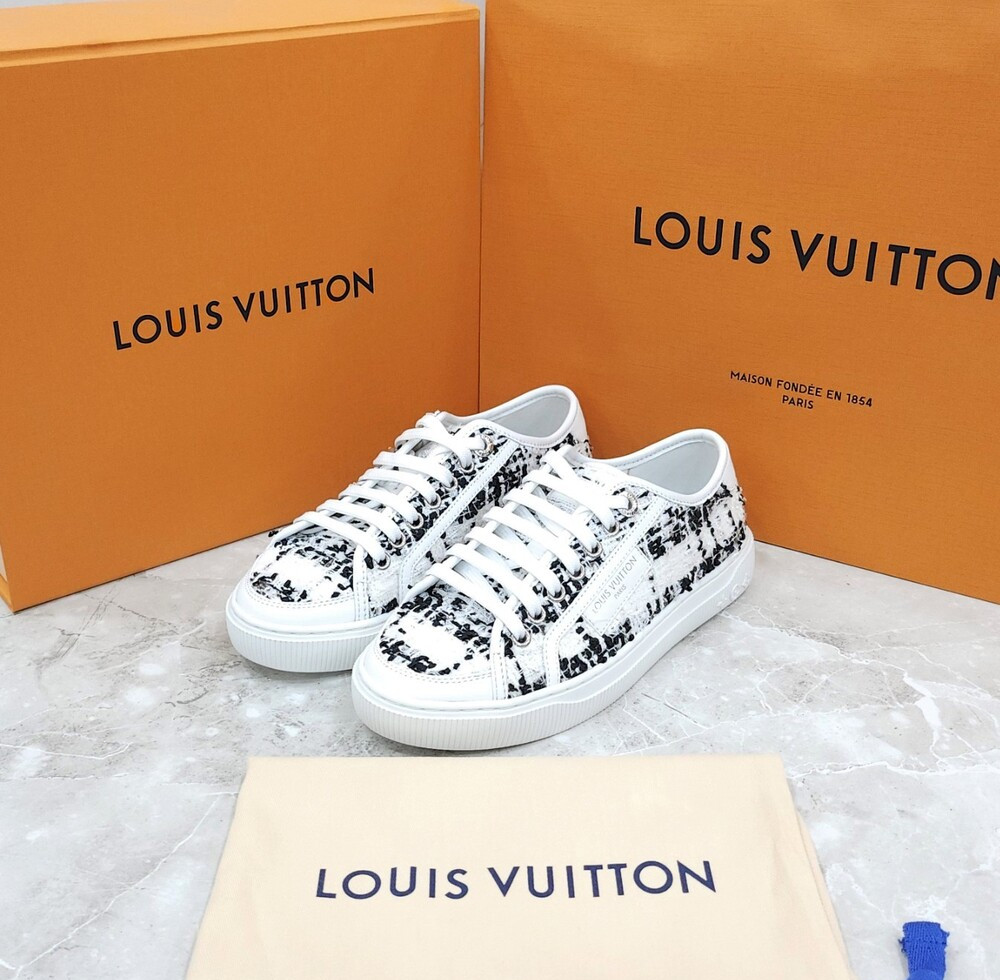 [럭스유] (새상품) 36 / 루이비통 LV 트위드 라군 스니커즈 1AHOSL