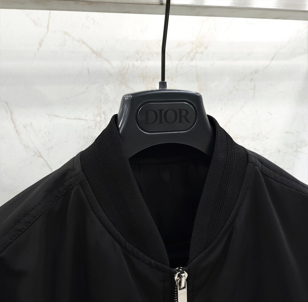[럭스유] (새상품) 50 / 디올 자수 봄버자켓 블랙 오토만 블렌드 143C432F4533_C989