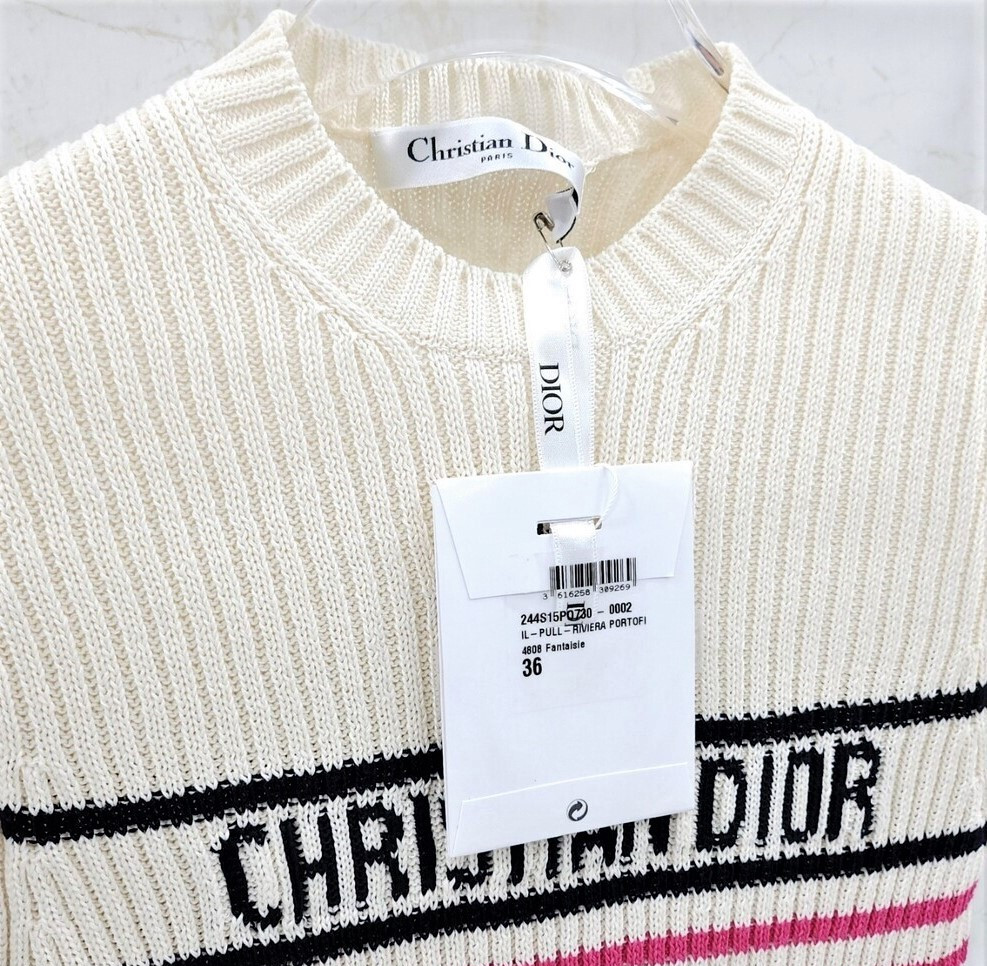 [럭스유] 36 / 디올 리비에라 스트라이프 반소매 니트