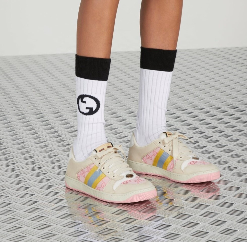 [럭스유] (새상품) 35.5 / 구찌 GG 스크리너 삼선 스니커즈