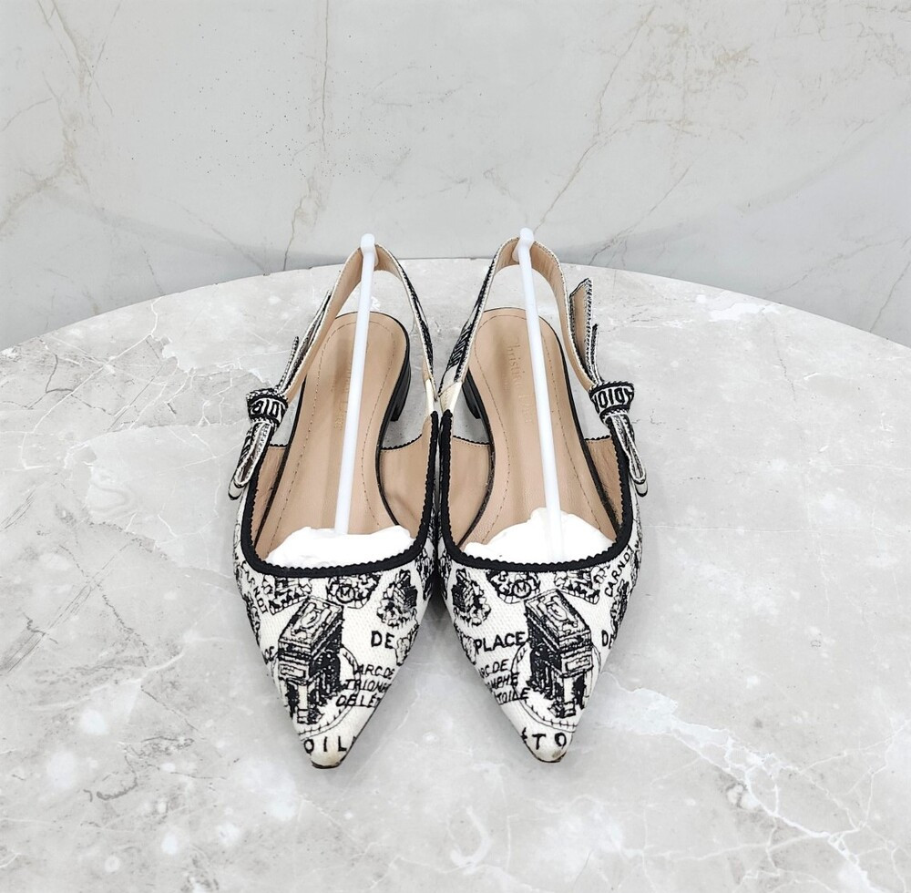 [럭스유] 37 / 디올 자디올 슬링백 발레리나 플랫 플래드파리 KCB660KPY