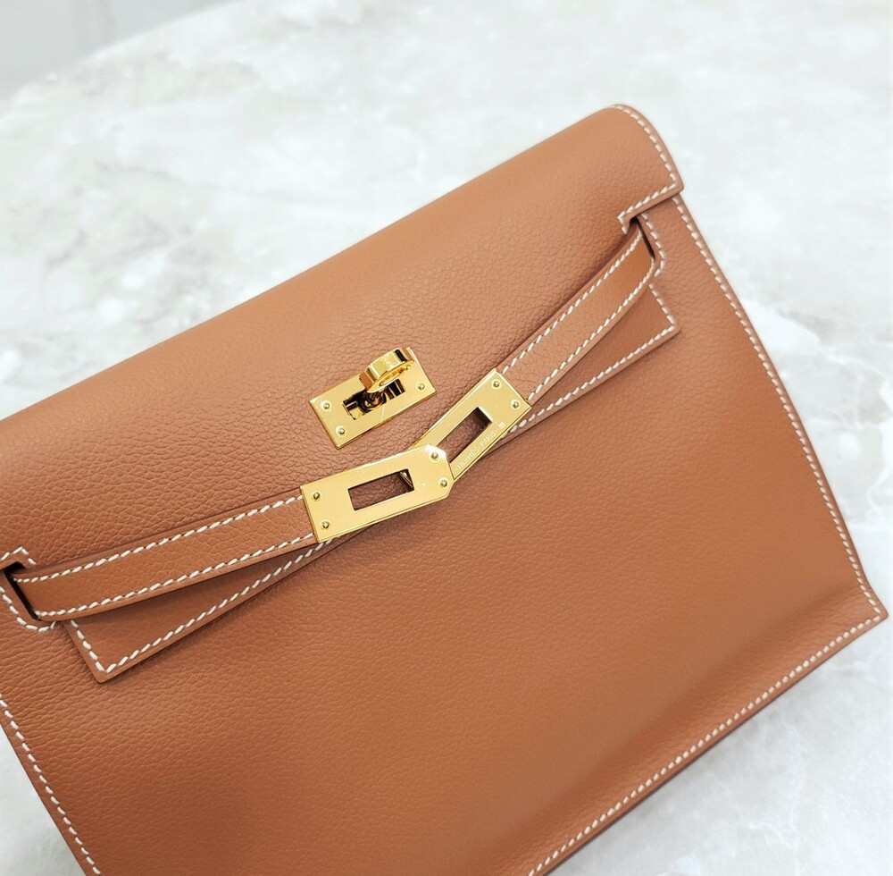 [럭스유] 에르메스 켈리 단스 카멜 골드 B각인