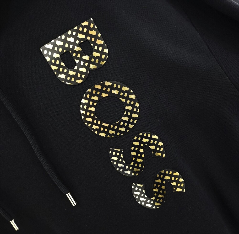 [럭스유] XL / 보스 프렌치 테리 코튼 모노그램 필드 로고 후드티