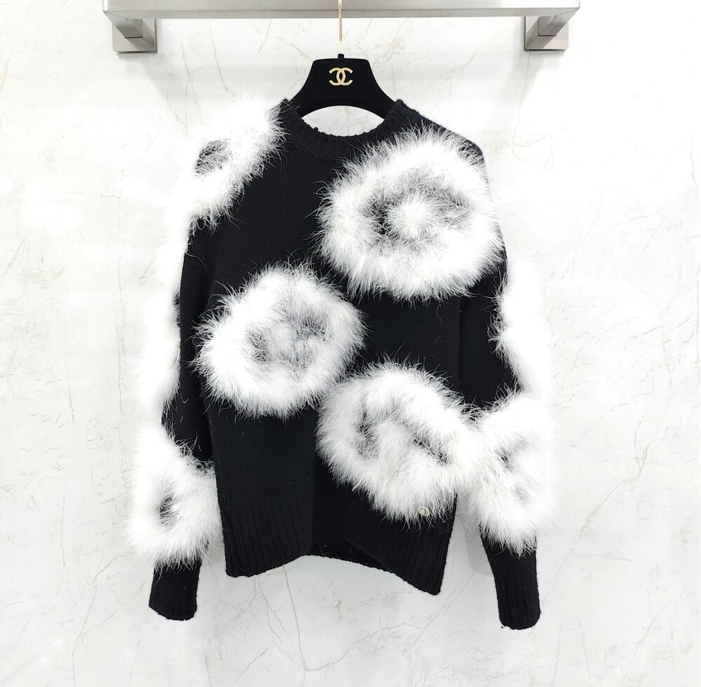 [럭스유] (새상품) 36 / 샤넬 런웨이 캐시미어 스웨터