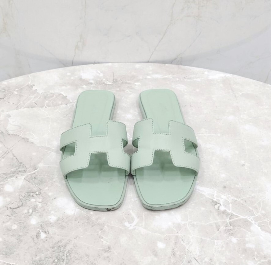 [럭스유] 37 / 에르메스 민트 오란 샌들 슬리퍼