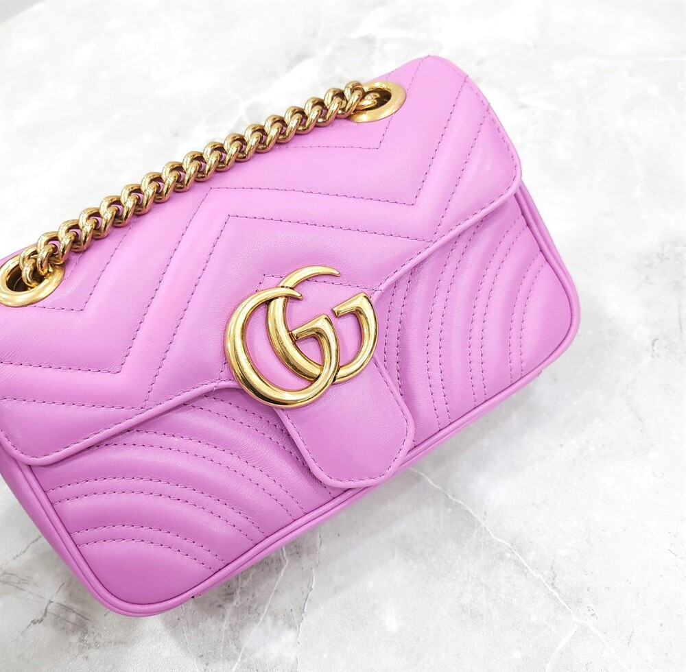 [럭스유] 구찌 GG 마몽 마틀라세 체인 숄더백 446744