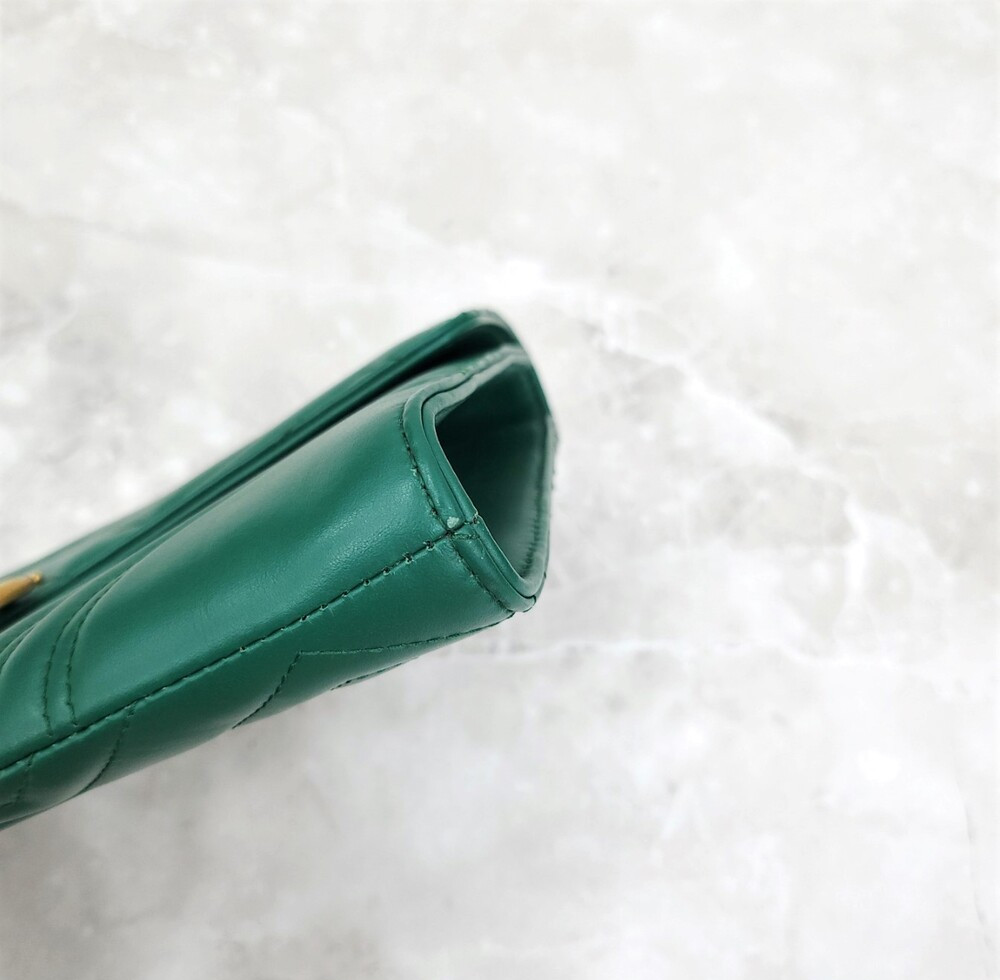 [럭스유] 구찌 GG 마몽 그린 마틀라세 클러치 498079