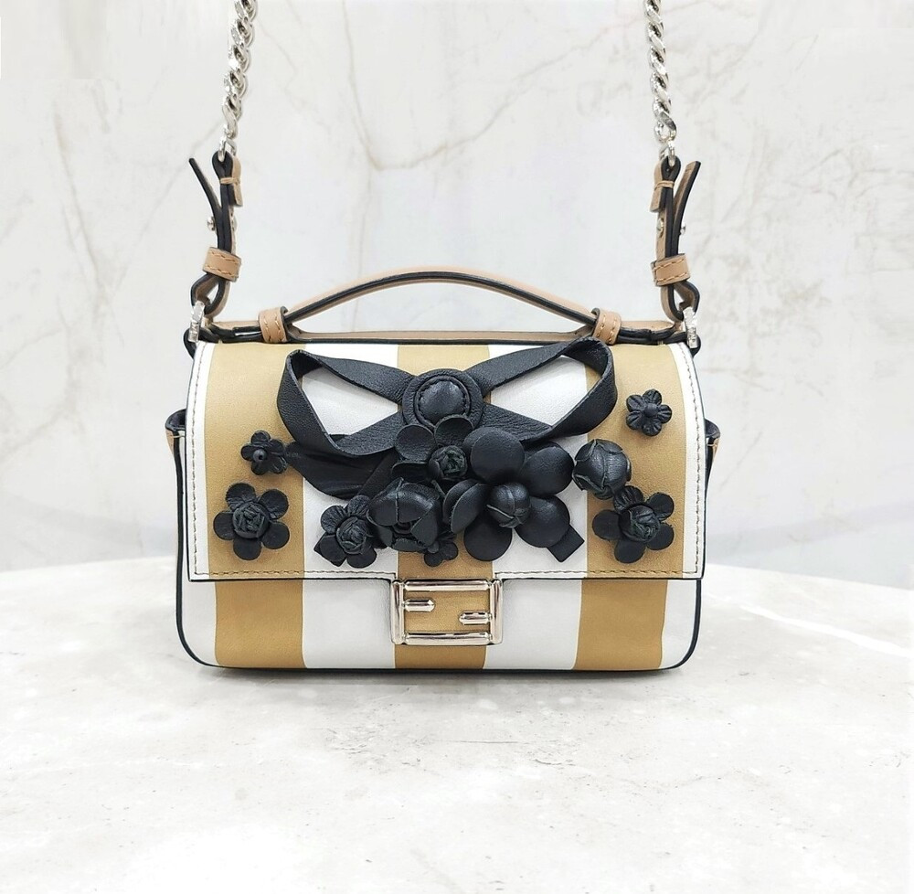 [럭스유] 펜디 플로랄 마이크로 바게트 더블 미니 크로스백