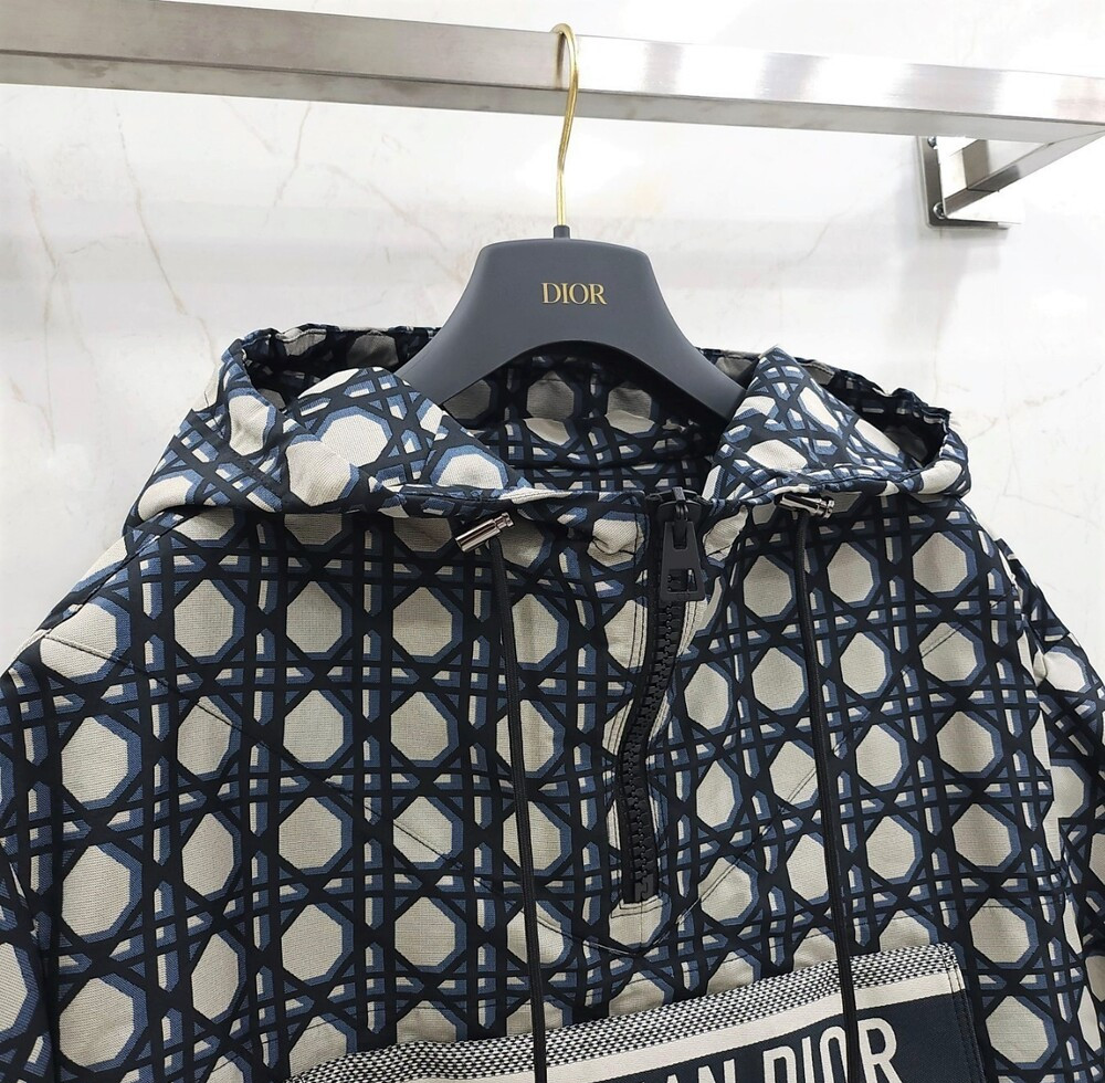 [럭스유] (새상품) XS / 디올 매크로 까나쥬 반팔 후드 아노락 417C19A2378