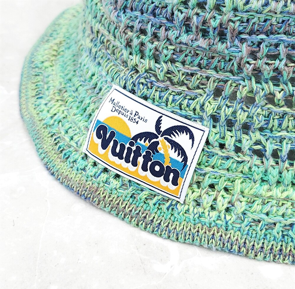[럭스유] (새상품) 루이비통 다미에 팜트리 크로셰 햇 L M7557L