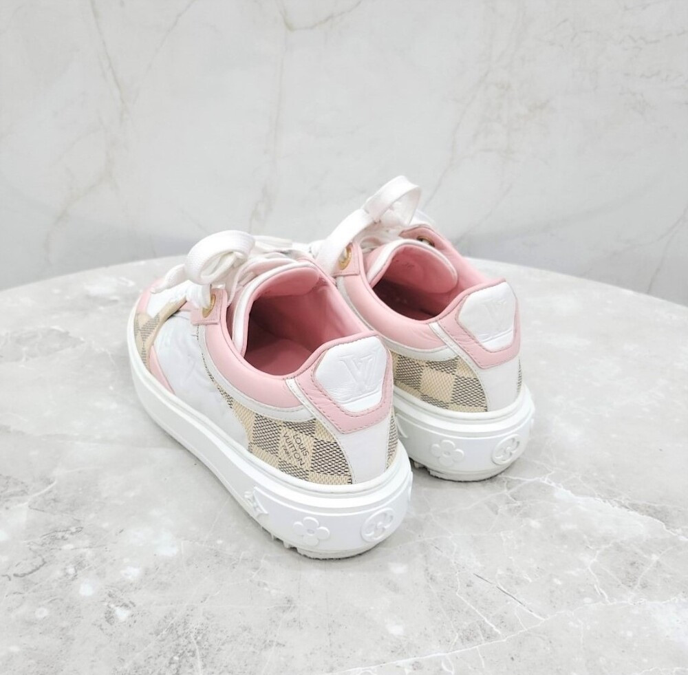 [럭스유] 36 / 루이비통 다미에 핑크 타임아웃 스니커즈