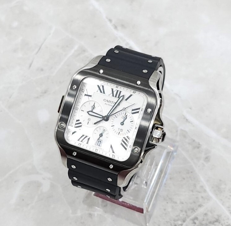 [럭스유] (새상품) 까르띠에 산토스 크로노그래프 시계 WSSA0017