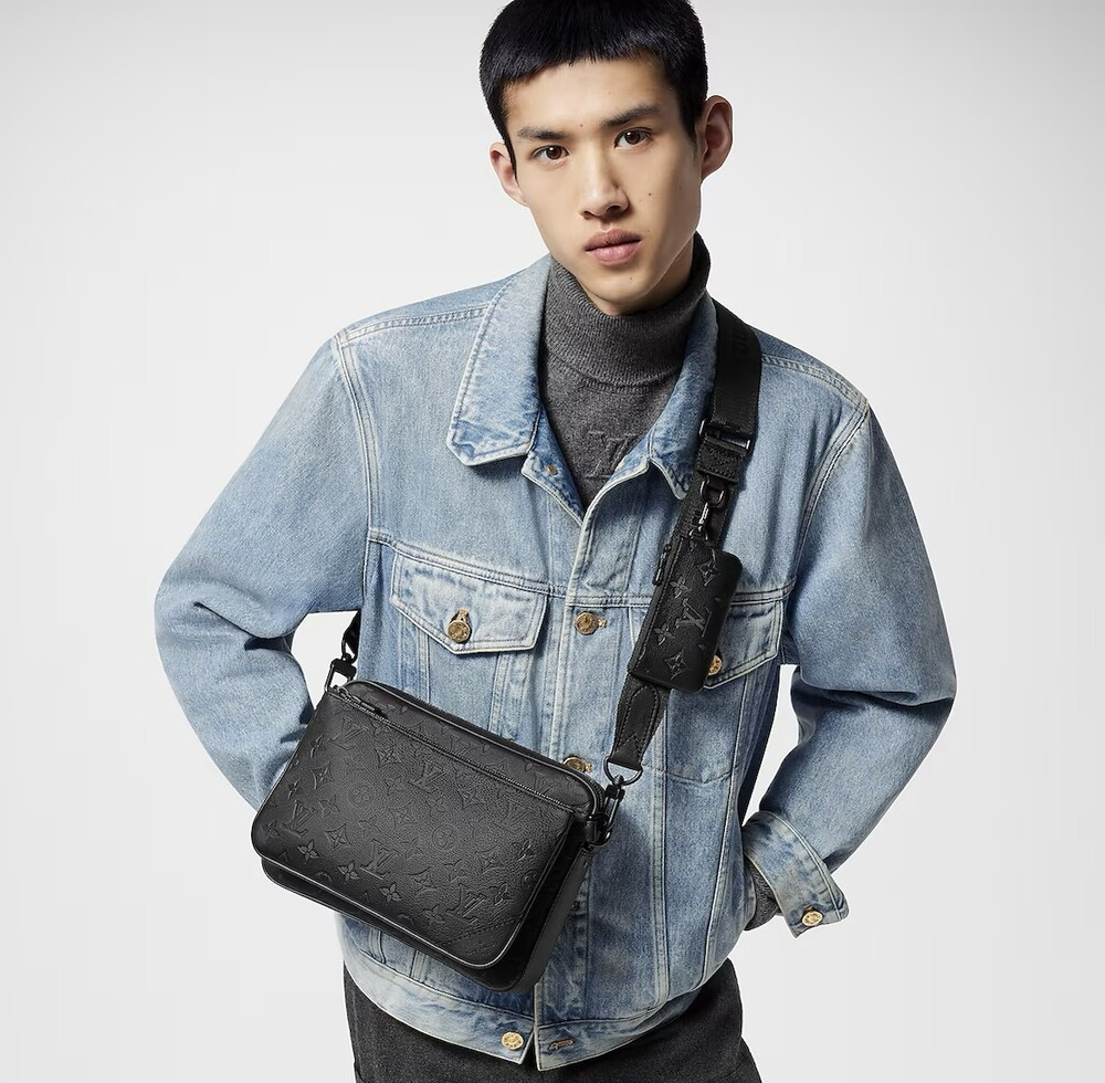 [럭스유] (새상품) 루이비통 쉐도우 모노그램 트리오 메신저백 M46602