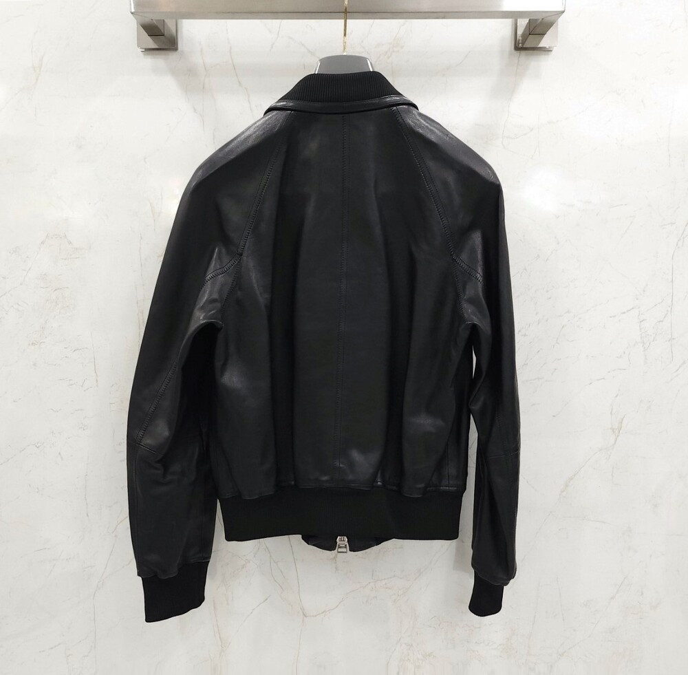 [럭스유] (새상품) 48 / 톰포드 블랙 블루종 레더 자켓