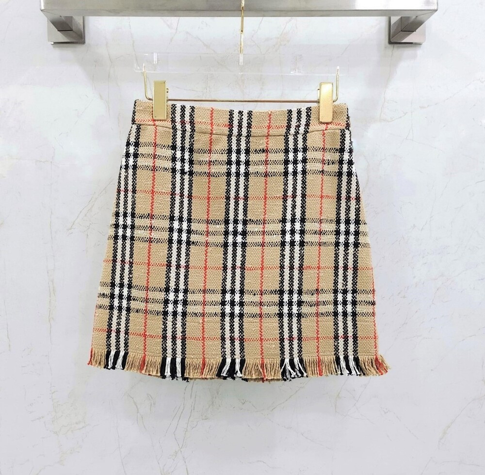 [럭스유] (새상품) 36 / 버버리 체크 부클레 카라리스 자켓 스커트 세트