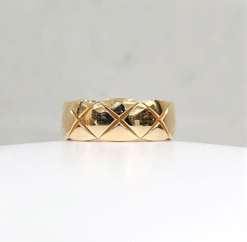 [럭스유] 샤넬 코코크러쉬 링 18K 베이지골드 48호 J10817