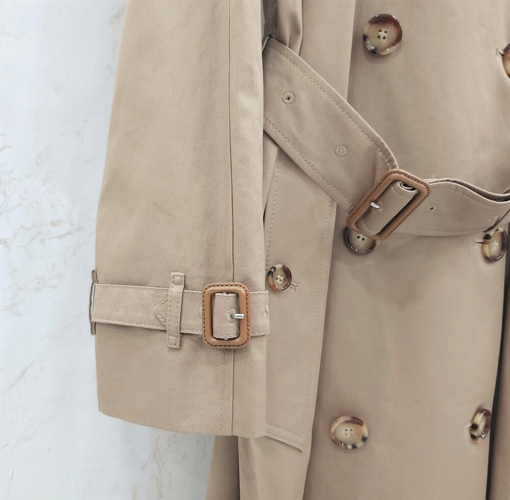 [럭스유] (새상품) 36 / 버버리 자수로고 켄싱턴 롱 트렌치 코트